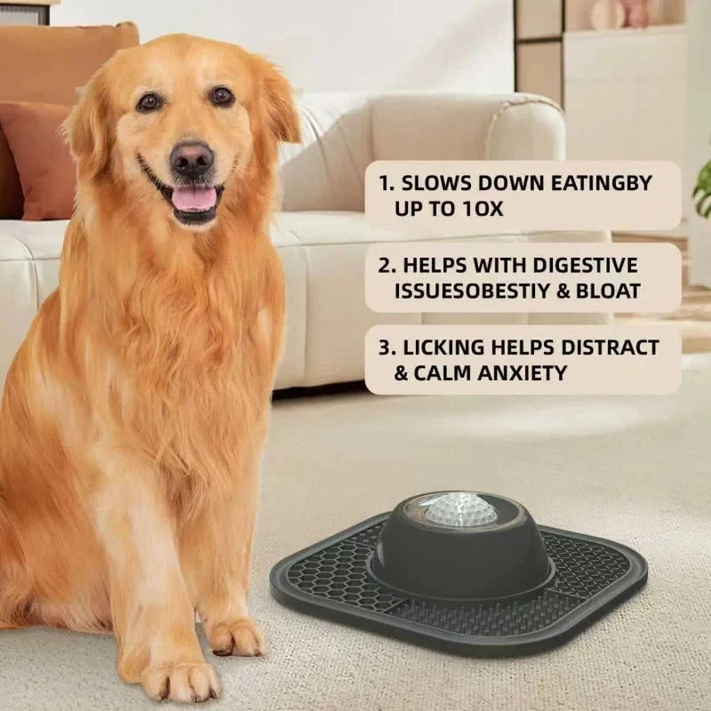 Pet Liquid Non-Slip Bone Broth Dog Licking Bowl